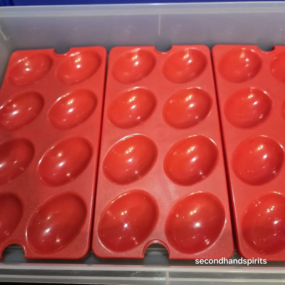Tupperware Cold Cut Keeper  Rectangle Deviled Egg Trays Lid~RWB Patriotic 13